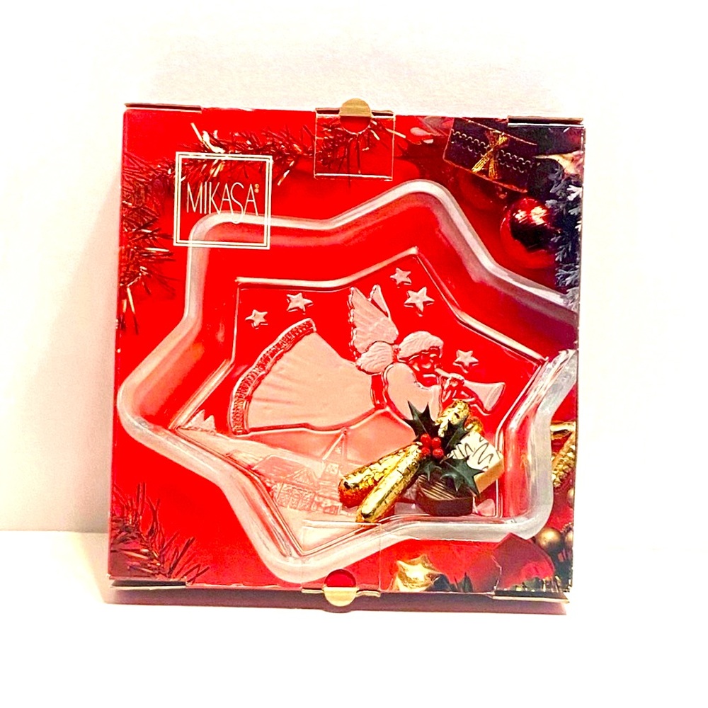 Mikasa Christmas Star Angel Sweet Dish 9 1/4 "